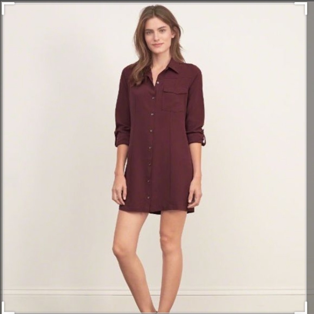 Silk shirt dress